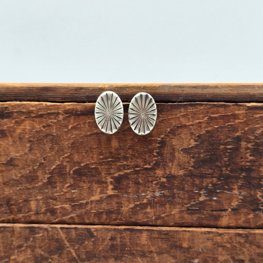 Oval Concho Earrings