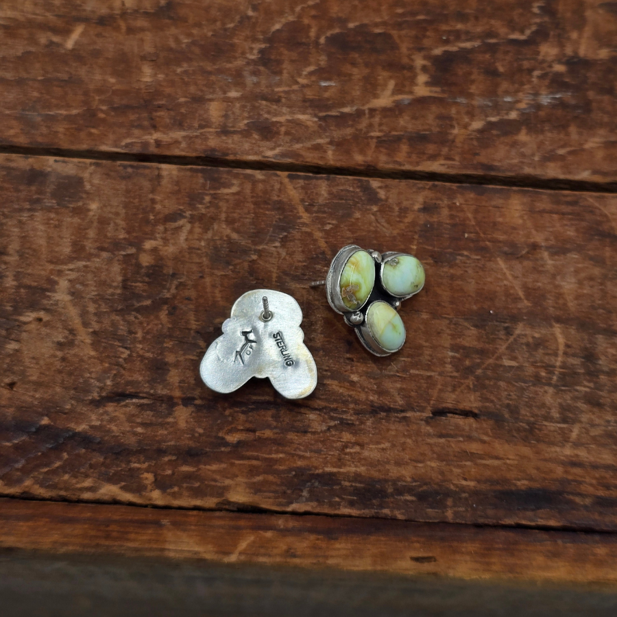 Palomino Variscite Stud Earrings