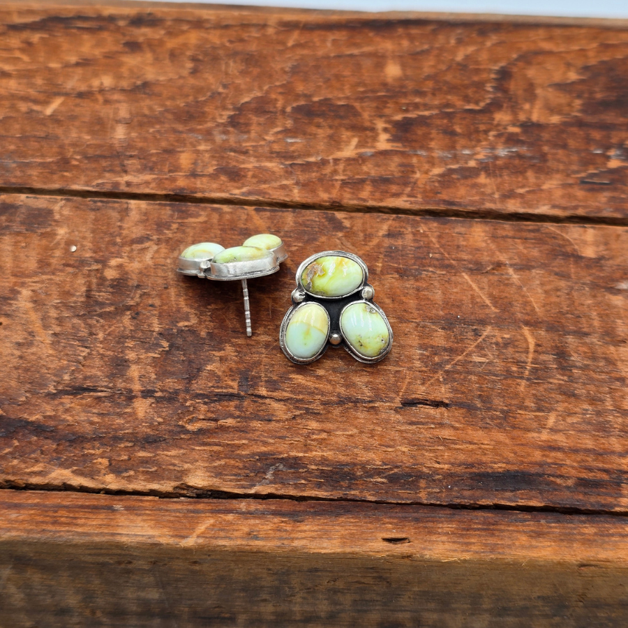 Palomino Variscite Stud Earrings