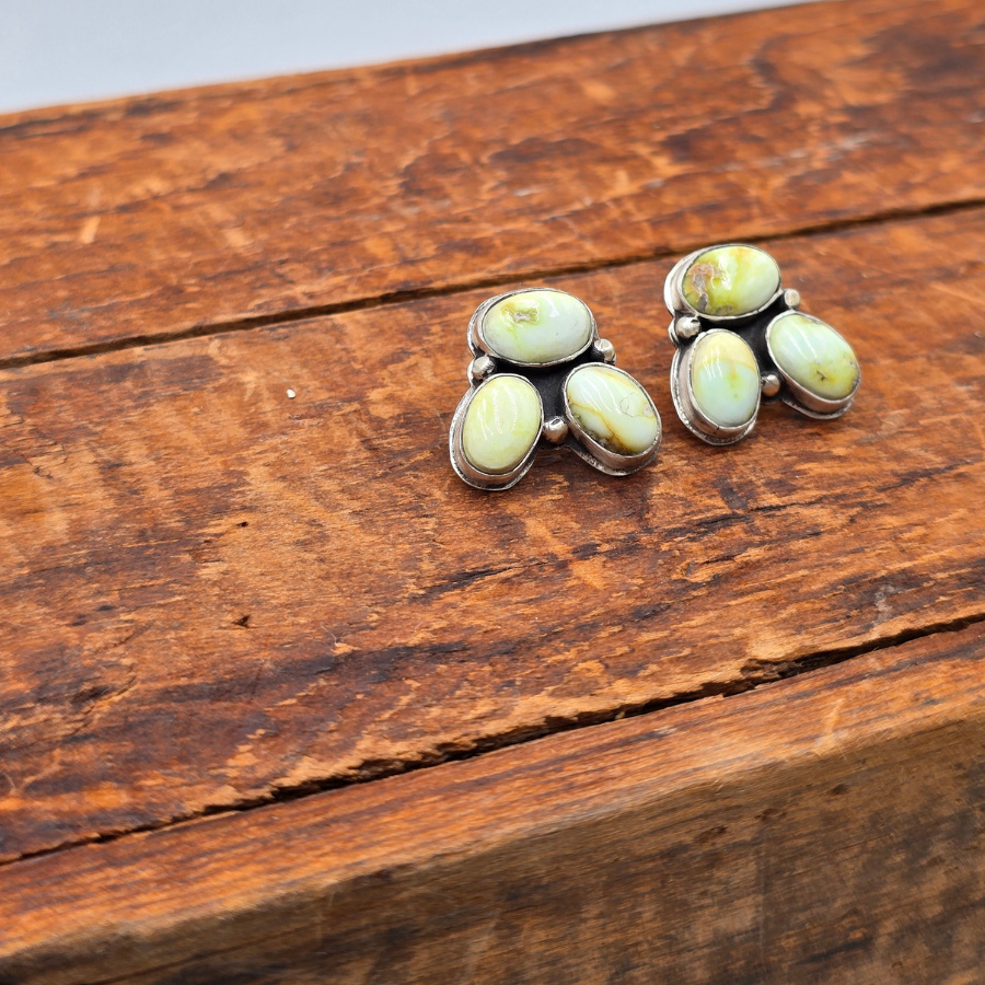 Palomino Variscite Stud Earrings