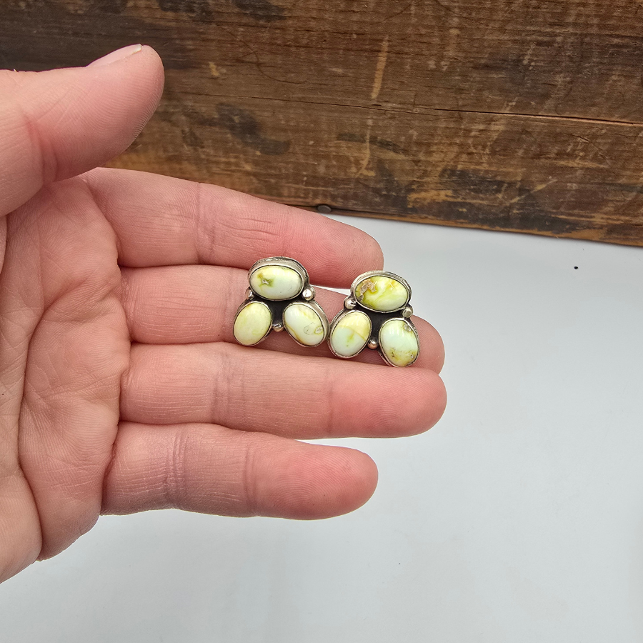 Palomino Variscite Stud Earrings