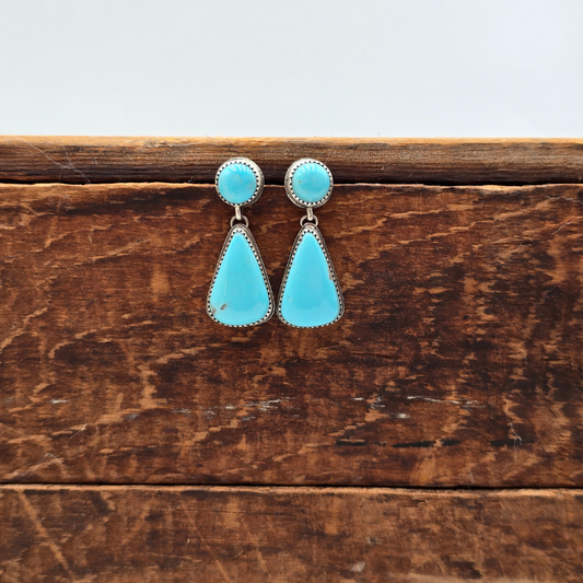 Persian Turquoise Dangle Studs