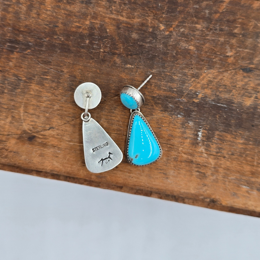 Persian Turquoise Dangle Studs