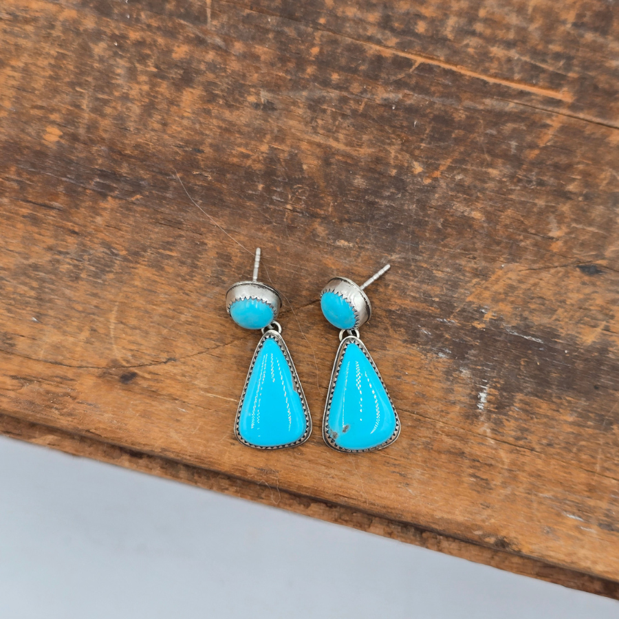 Persian Turquoise Dangle Studs