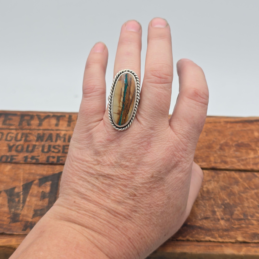 Pilot Mountain Ribbon Turquoise Ring