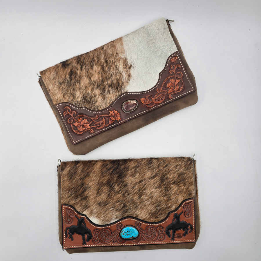 Bucking Horse and Turquoise Clutch