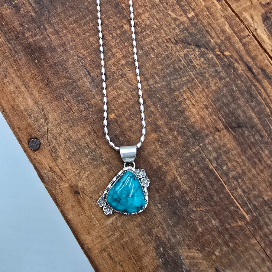 Sonoran Turquoise and Flowers Necklace