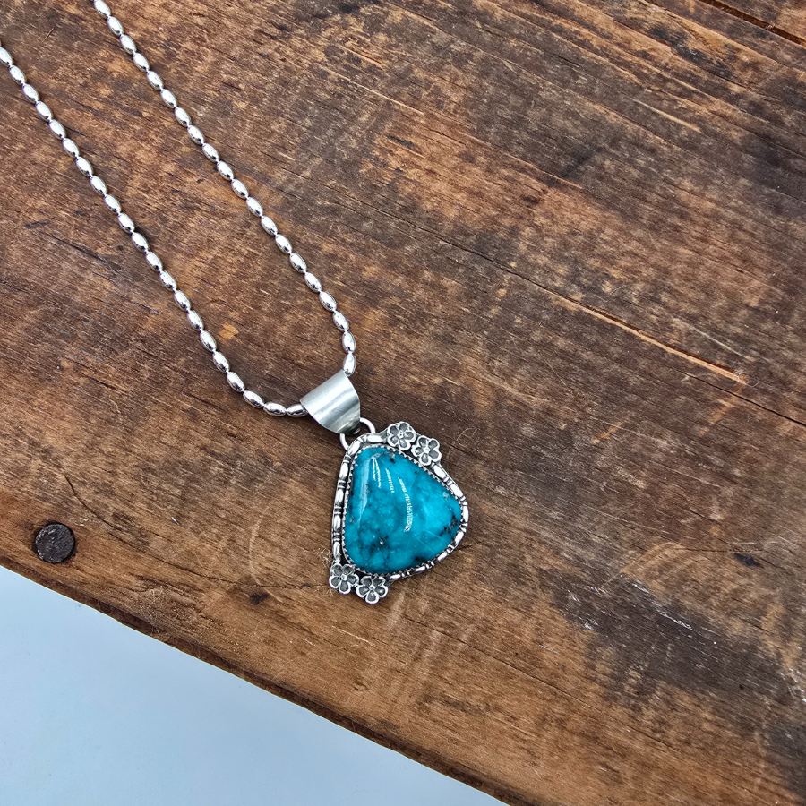 Sonoran Turquoise and Flowers Necklace