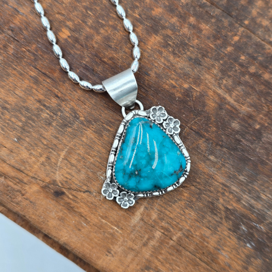 Sonoran Turquoise and Flowers Necklace