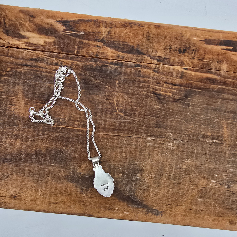Spiny Oyster Teardrop Necklace