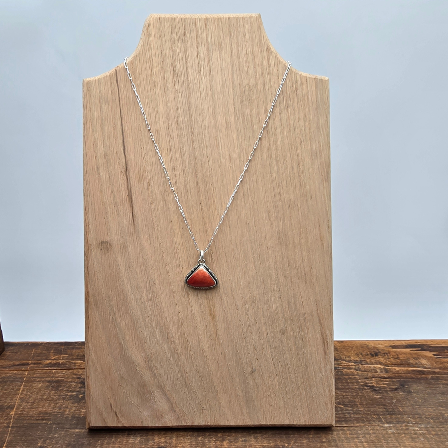 Spiny Oyster Triangle Necklace