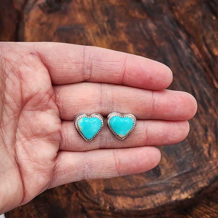Small Tyrone Turquoise Hearts