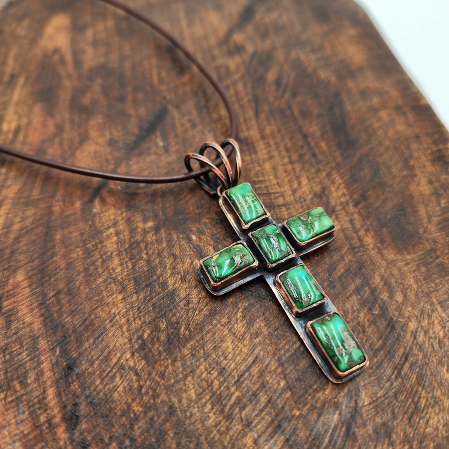 Sonoran Gold Turquoise and Copper Necklace