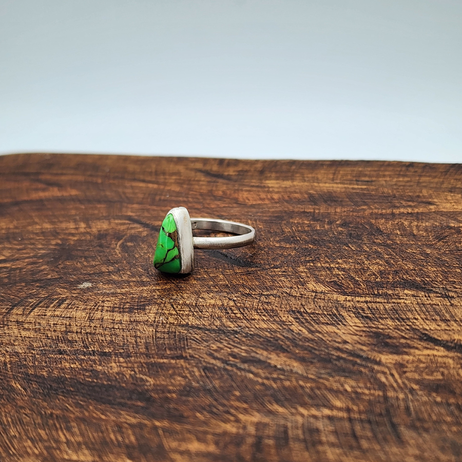 Green Mohave Triangle Ring