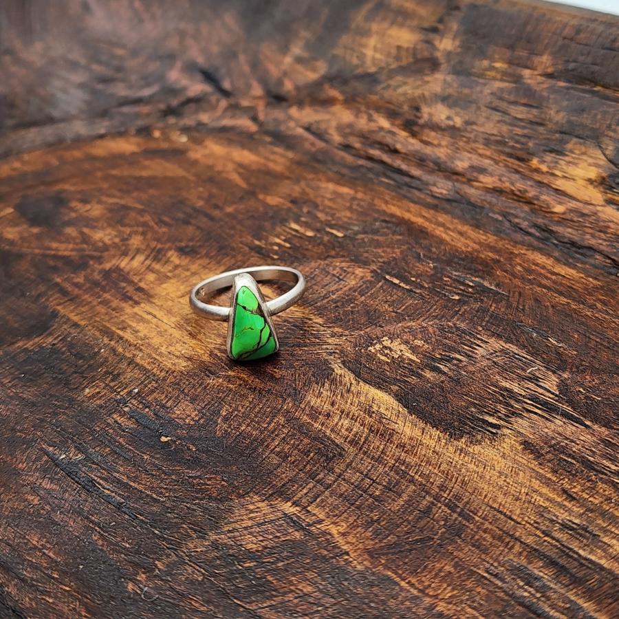 Green Mohave Triangle Ring