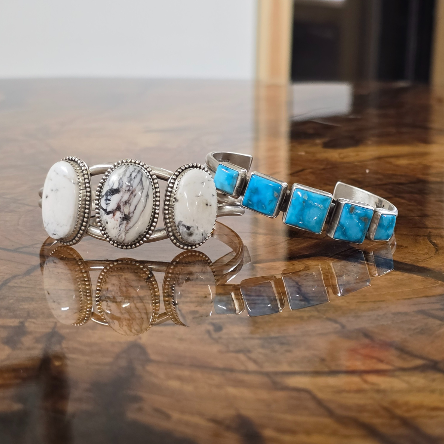 White Buffalo 3 Stone Bracelet