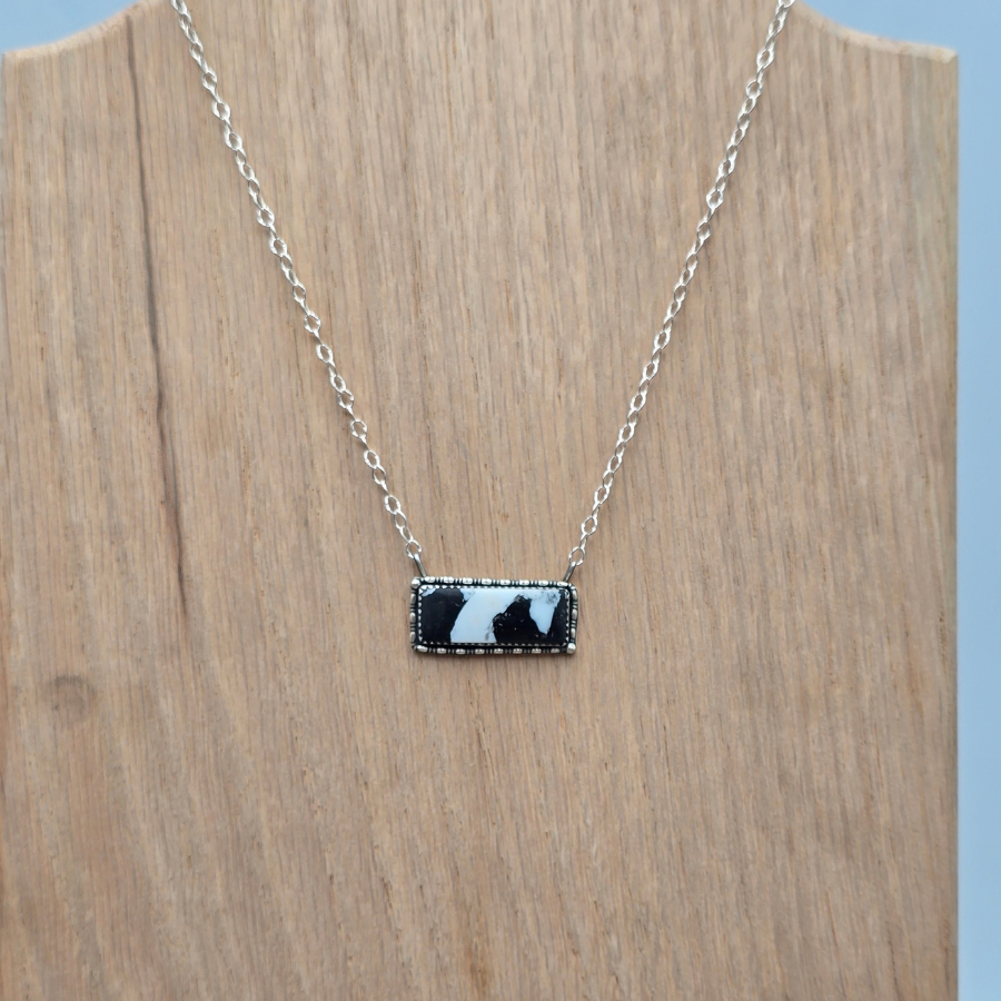 White Buffalo Bar Necklace