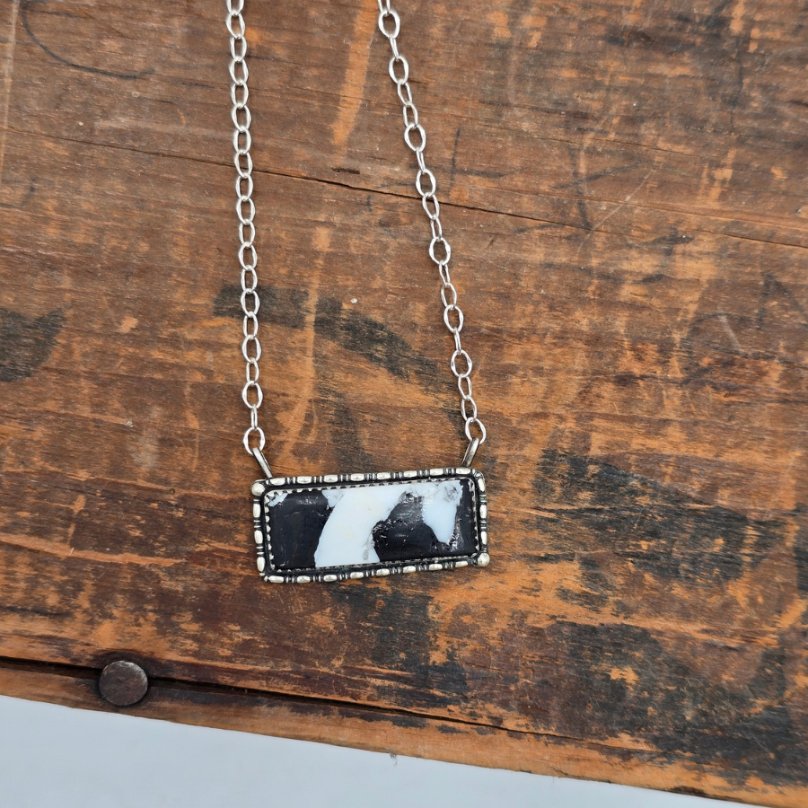 White Buffalo Bar Necklace