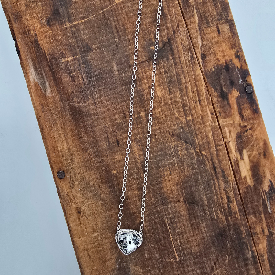 White Buffalo Triangle Necklace