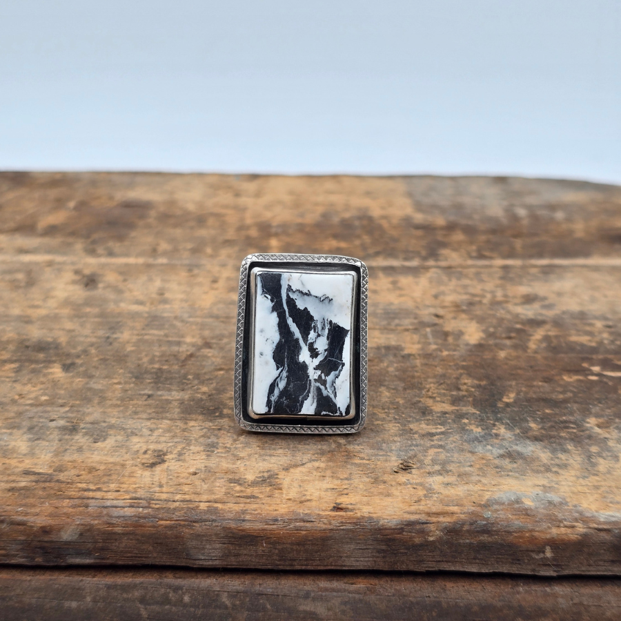 White Buffalo Rectangle Ring