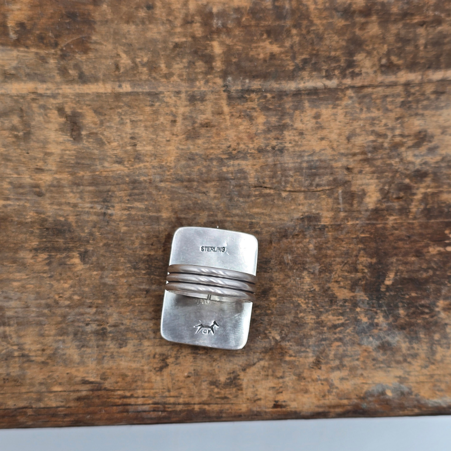 White Buffalo Rectangle Ring