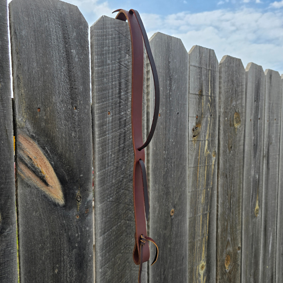 Copper Feathers and Dots Split Ear Headstall