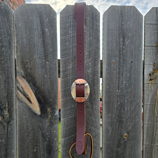 Copper and Nickel Silver Dots Buckle Split Ear Headstall