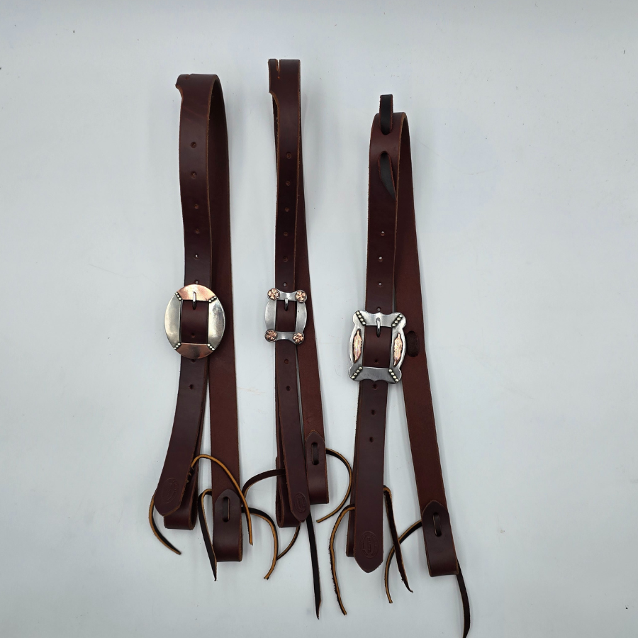 Copper Flower Buckle Split Ear Headstall