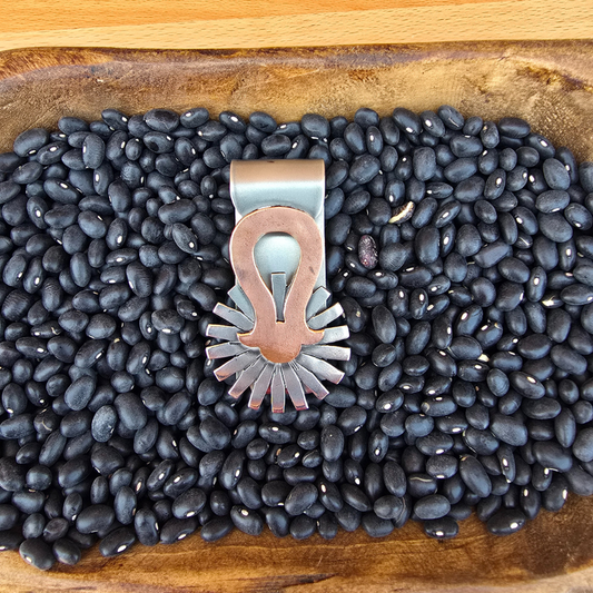 Diamond Back Nickel Silver Spur Money Clip