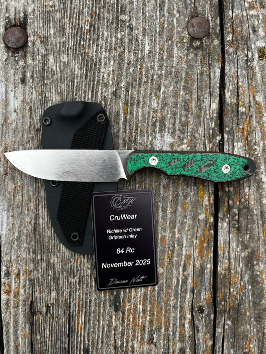 Richlite Scales and Green GripTech Inlays