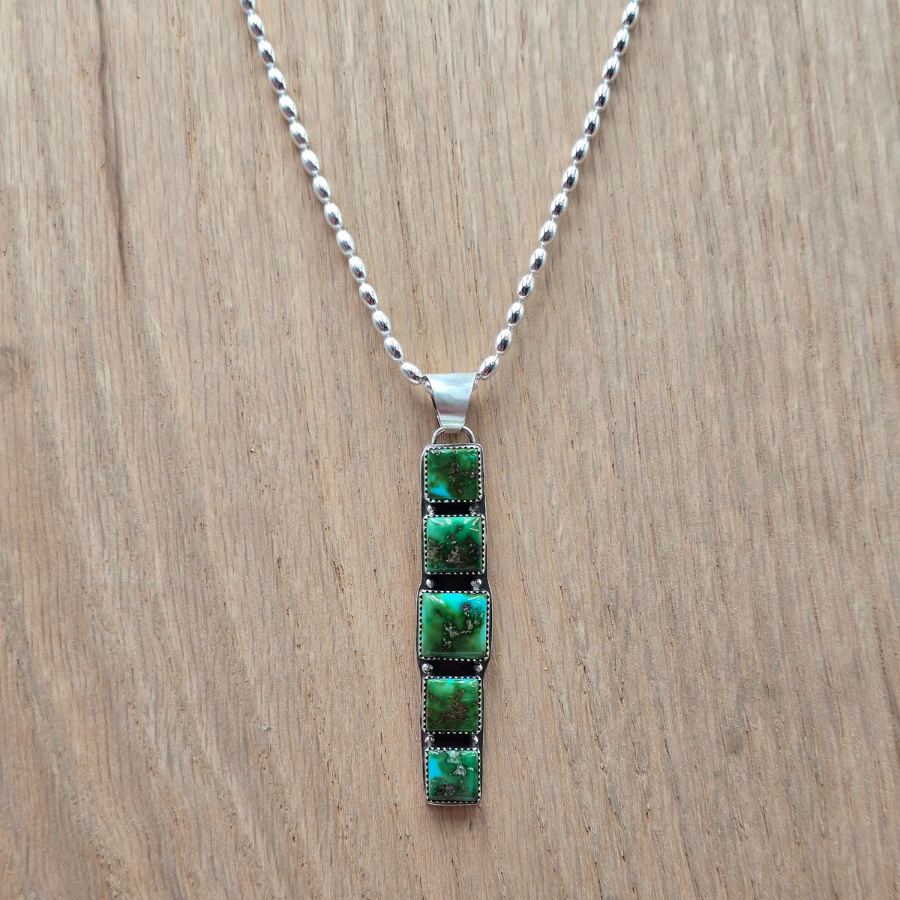 Sonoran Gold Turquoise Squares Necklace