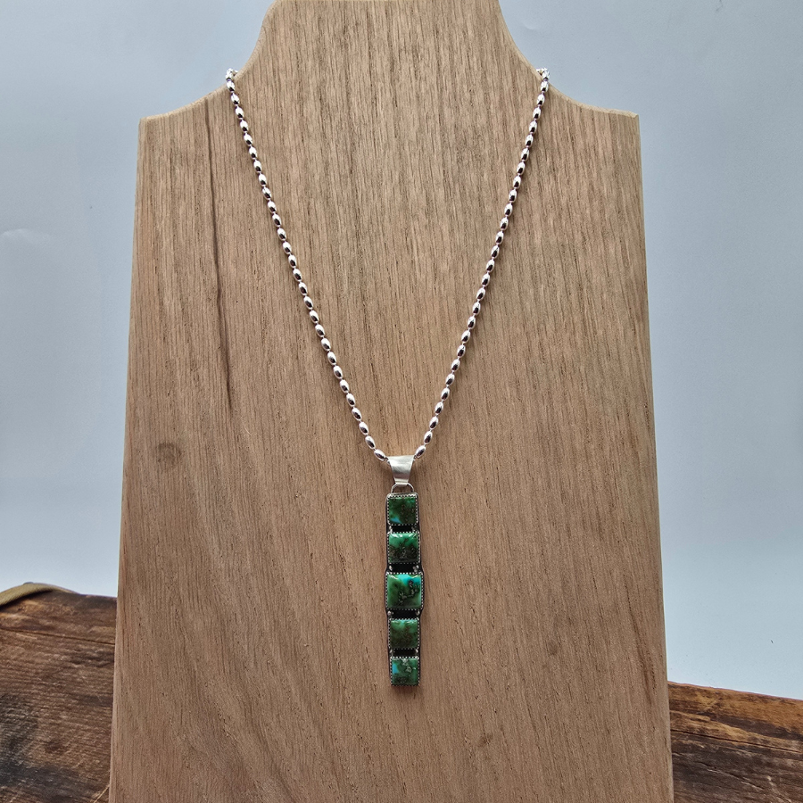 Sonoran Gold Turquoise Squares Necklace