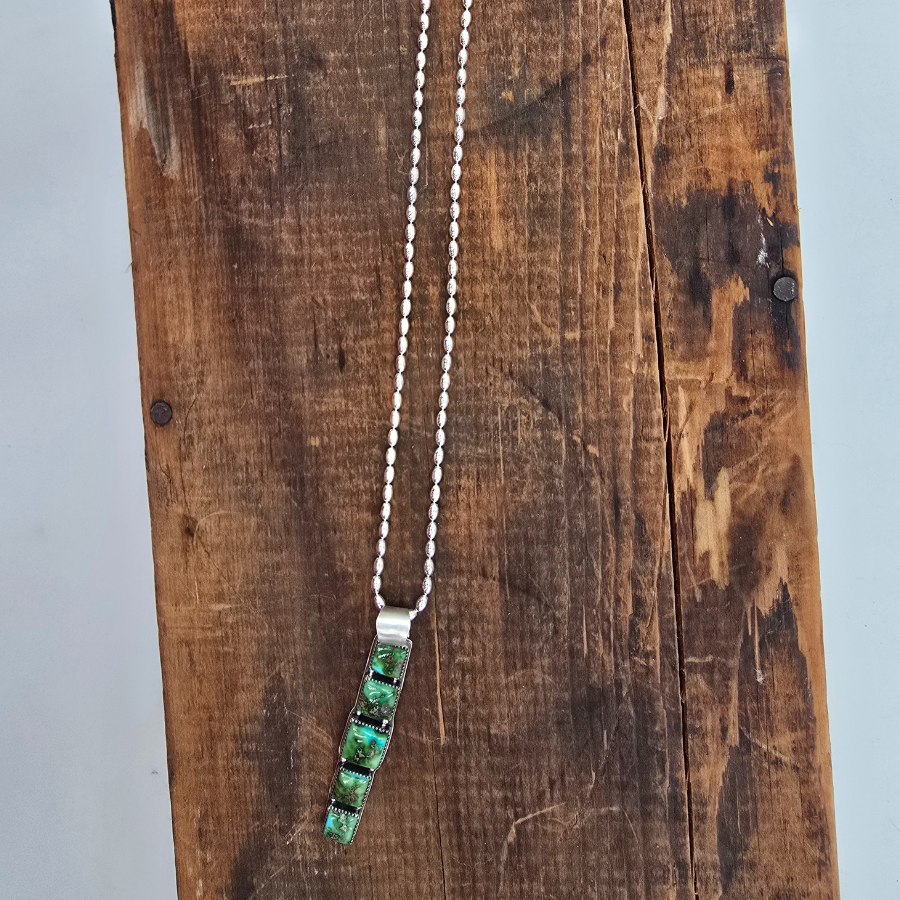 Sonoran Gold Turquoise Squares Necklace