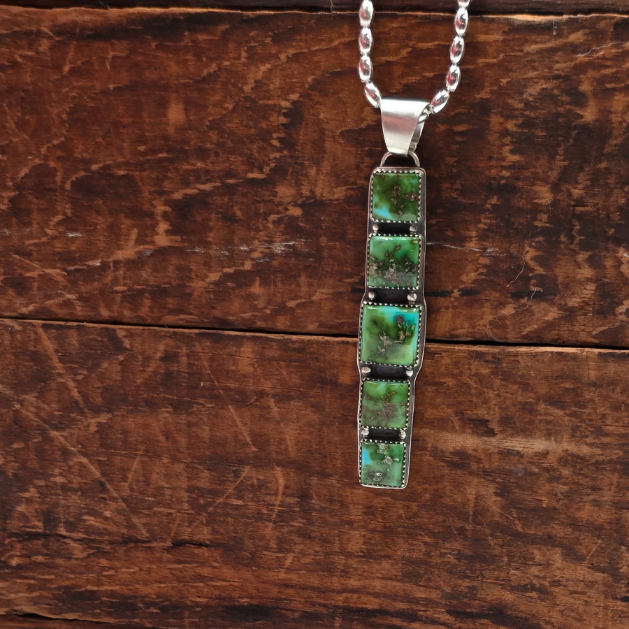 Sonoran Gold Turquoise Squares Necklace