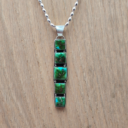 Sonoran Gold Turquoise Squares Necklace