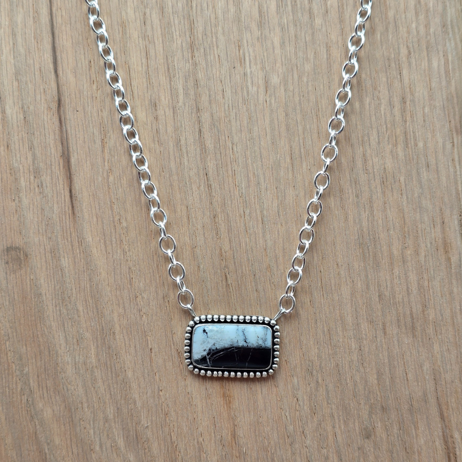 White Buffalo Bar Necklace