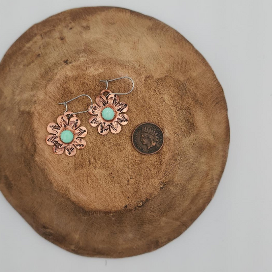 Copper Flower New Lander Earrings